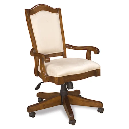 Upholstered Swivel Desk Chair